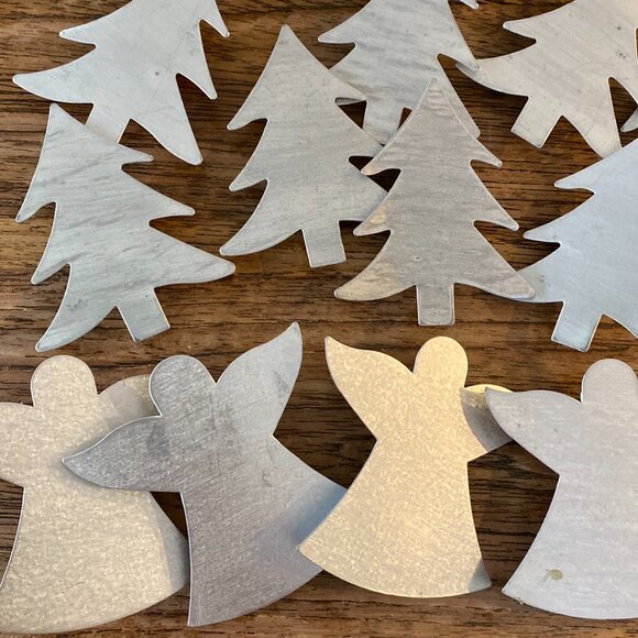 20 Silver Colored Holiday Metal Cutouts for your Holiday Project - Picture 7 of 13